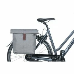 Basil Double Bicycle Bag City 28-32 Liters Grey - 18072 -Cycling Clothing Shop basil fietstas dubbel city 28 32 liter polyester grijs 6 483701 1603736643