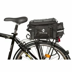 M-Wave Foldable Bag Amsterdam 16L Black/grey -Cycling Clothing Shop m wave uitklapbare tas amsterdam 16l zwart grijs 4 61791 20190417084244