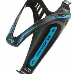 Saccon Bottle Cage Matt Race One X3black / Sky Blue